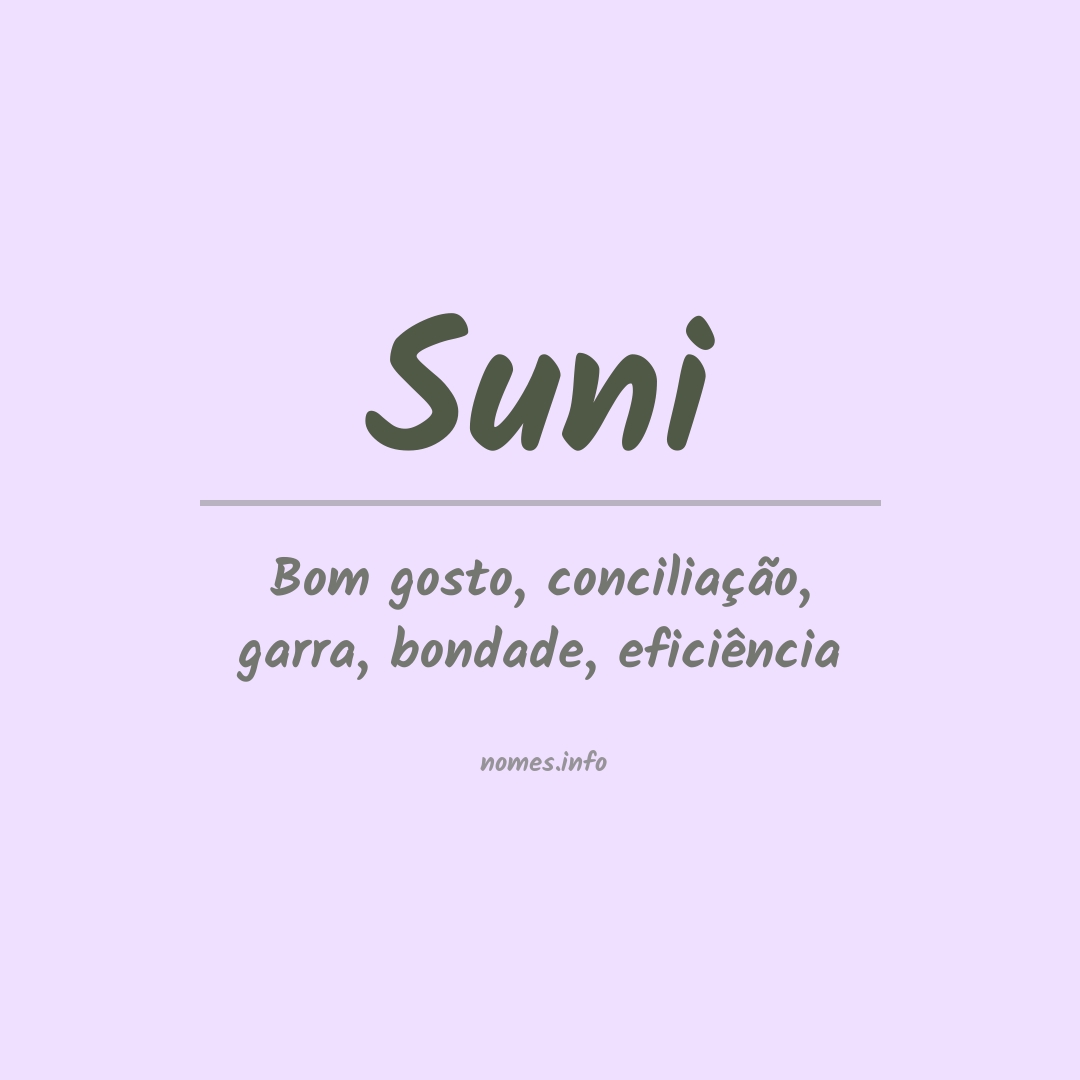 Significado do nome Suni