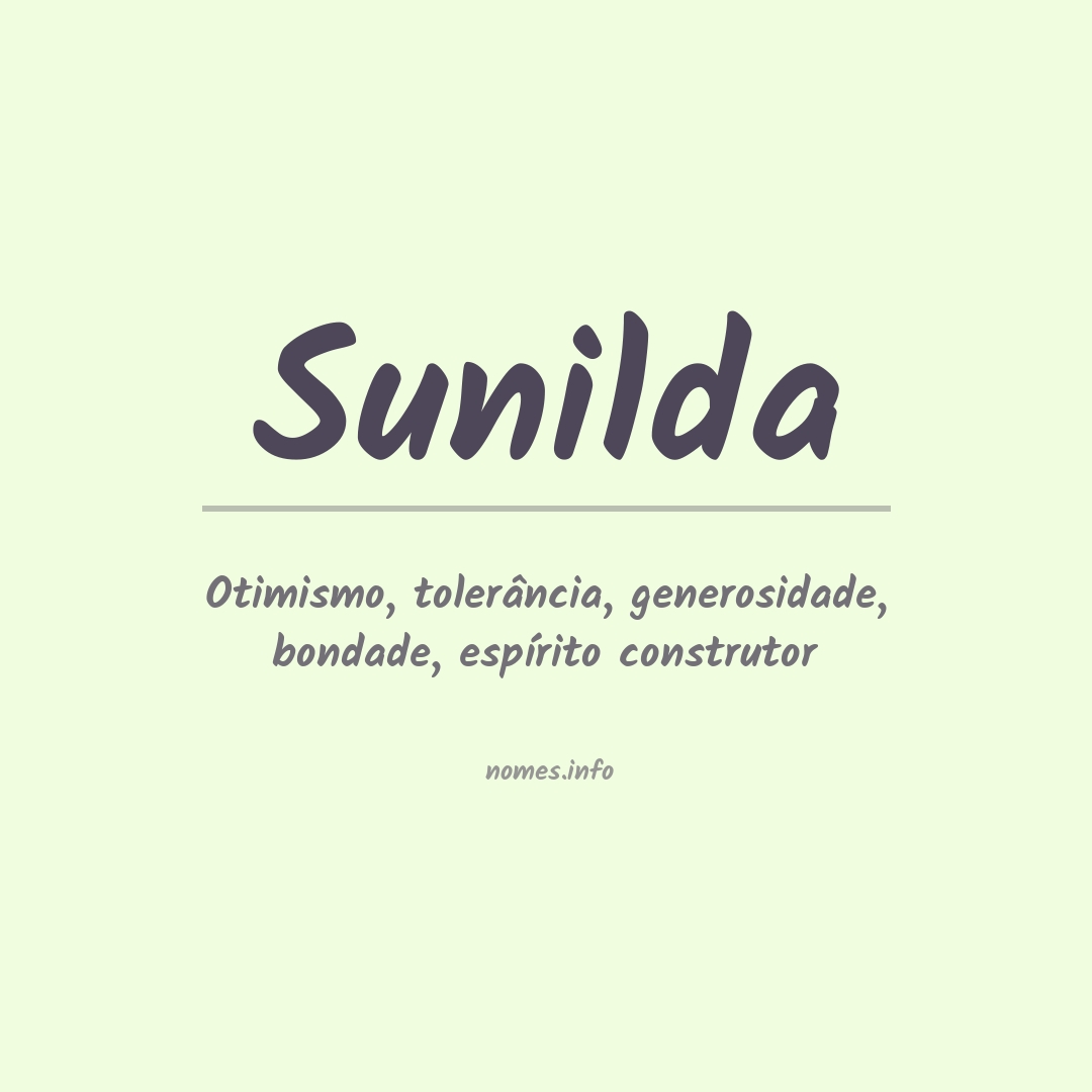 Significado do nome Sunilda