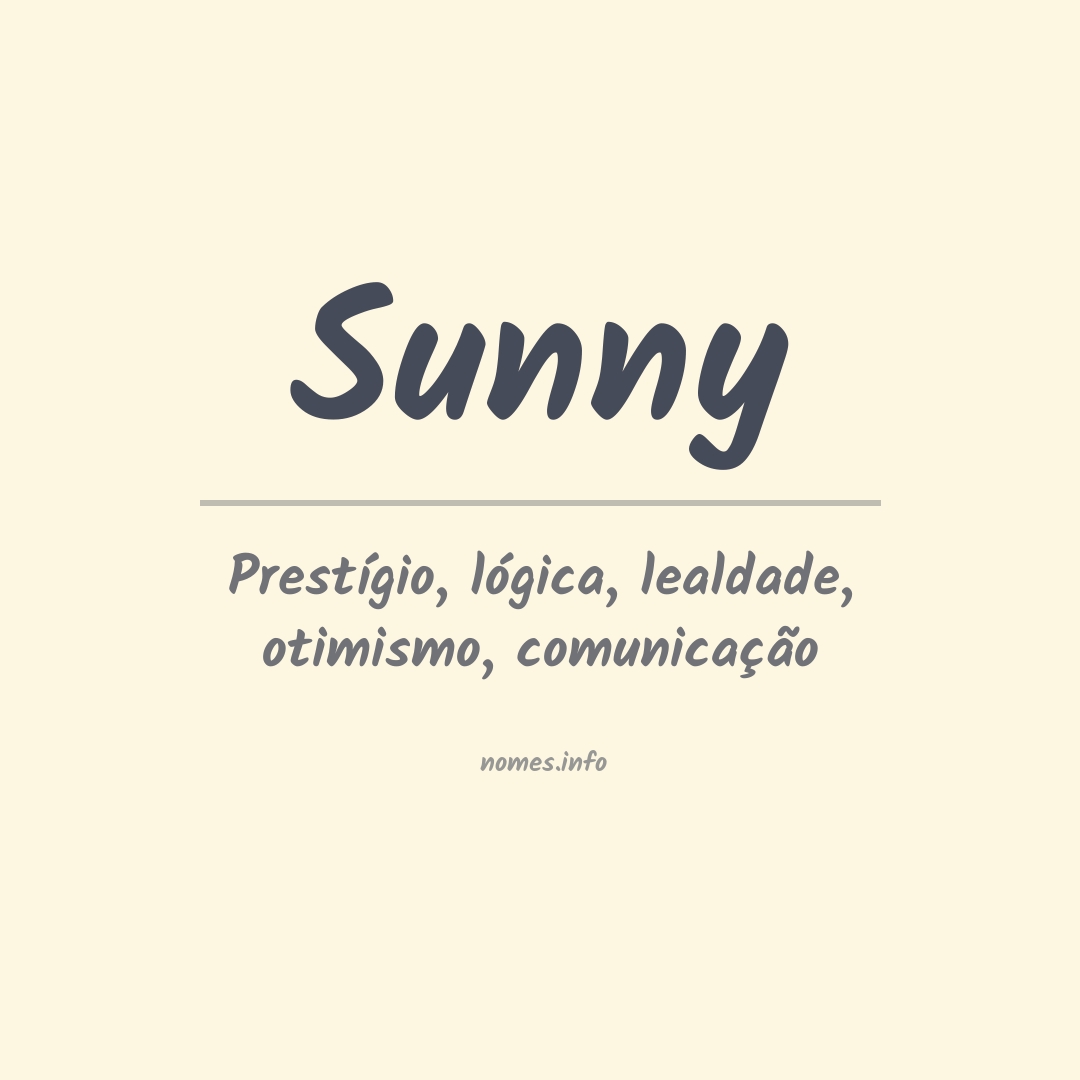 Significado do nome Sunny