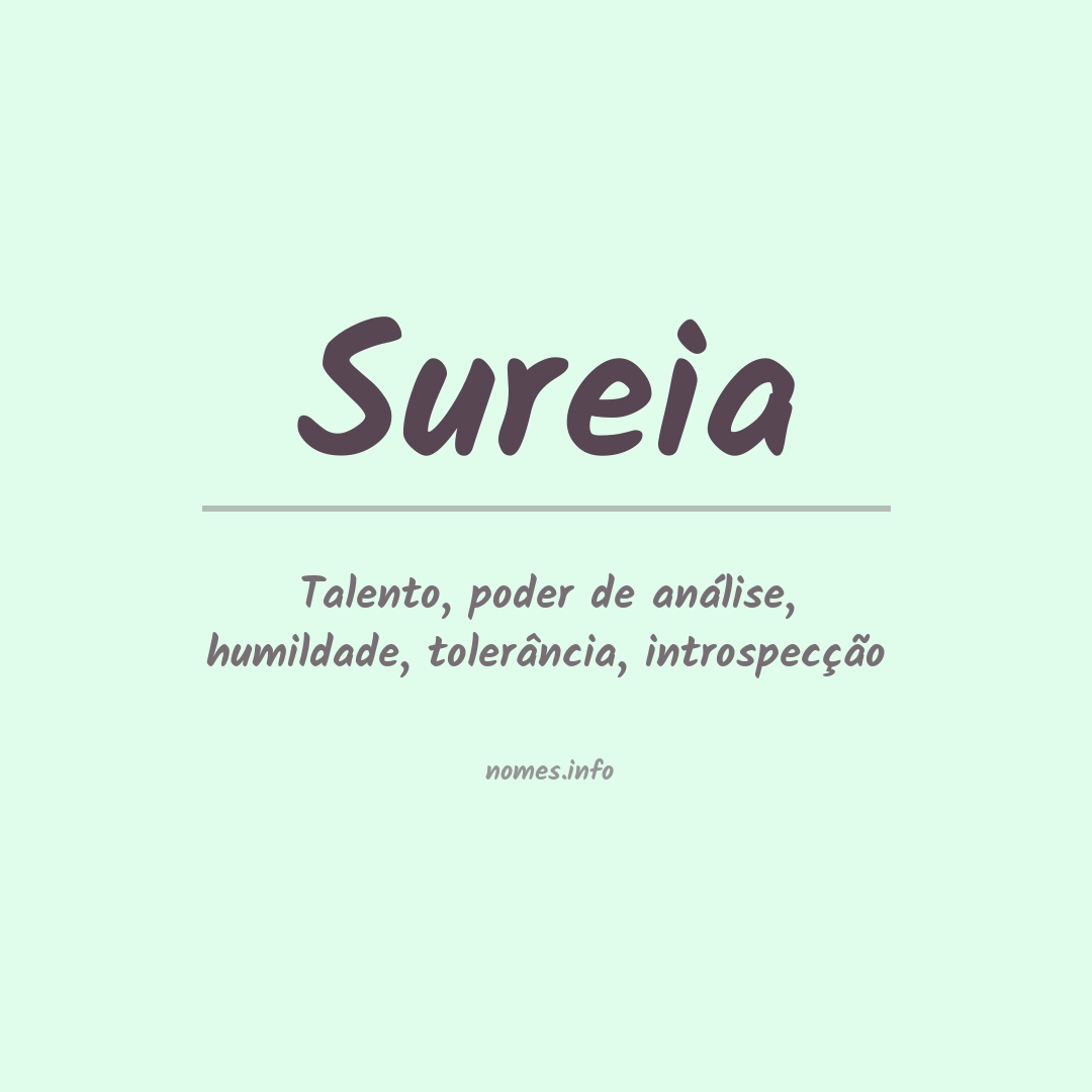 Significado do nome Sureia