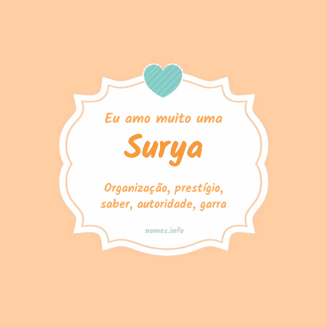 Eu amo muito Surya