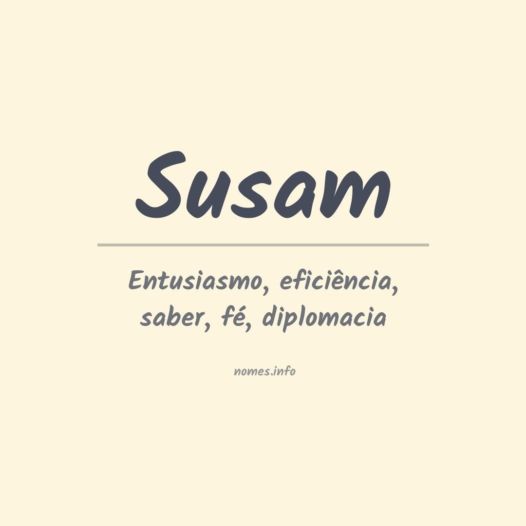 Significado do nome Susam