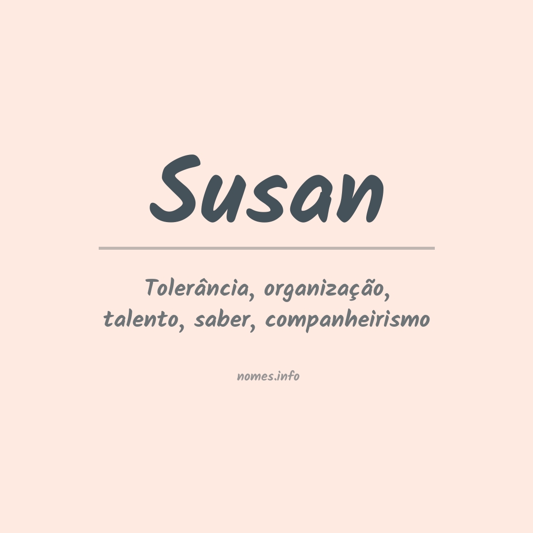 Significado do nome Susan