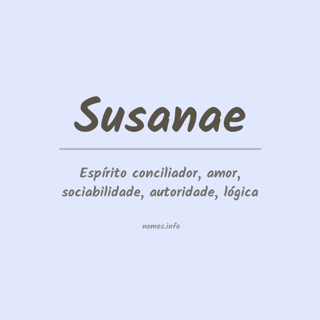 Significado do nome Susanae