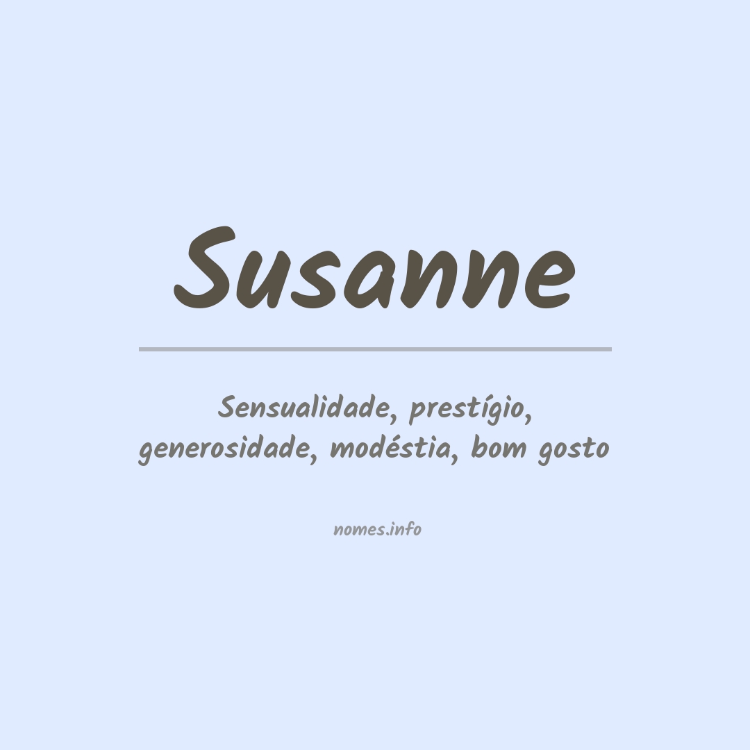 Significado do nome Susanne