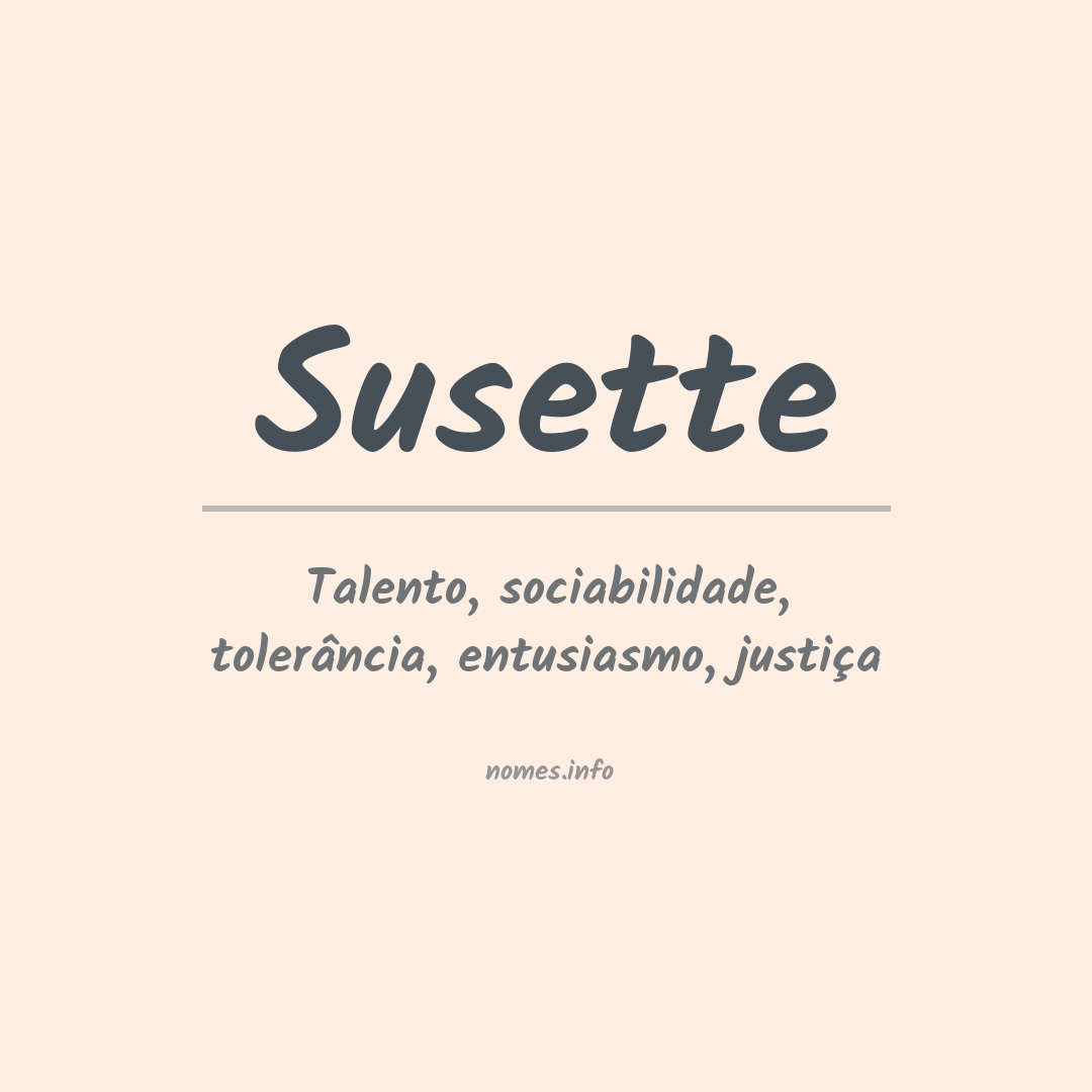 Significado do nome Susette