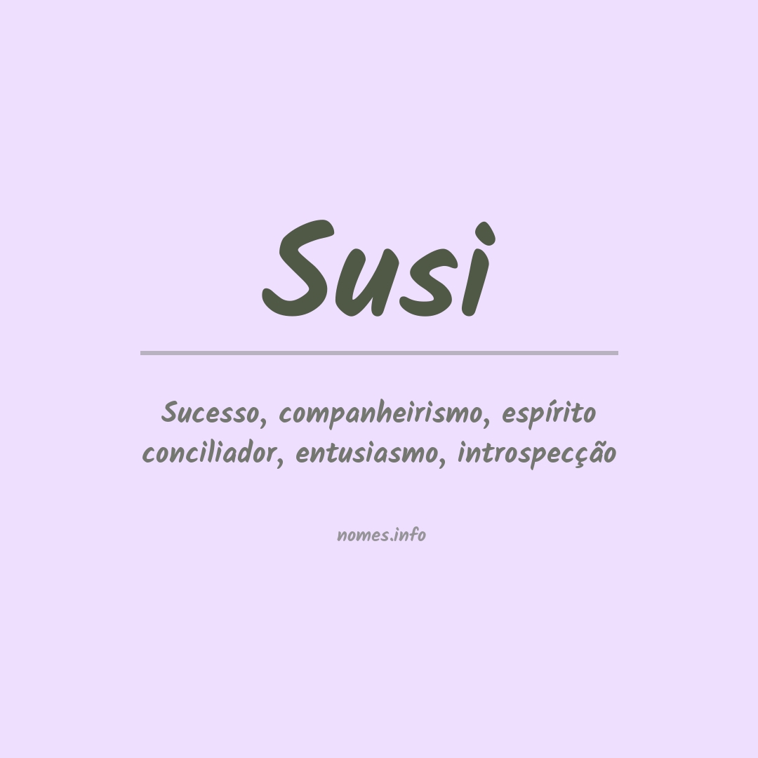 Significado do nome Susi