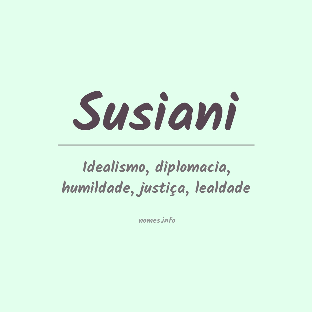Significado do nome Susiani