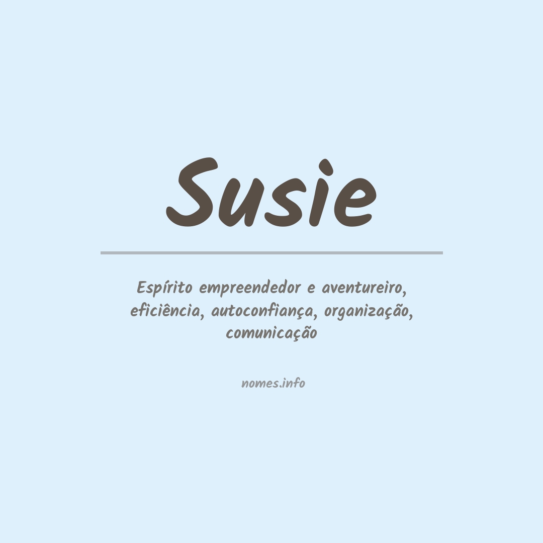 Significado do nome Susie