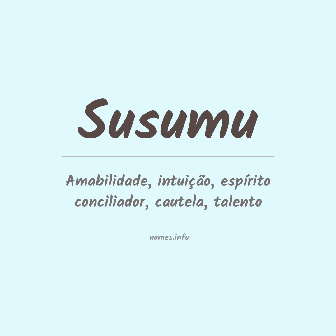 Significado do nome Susumu
