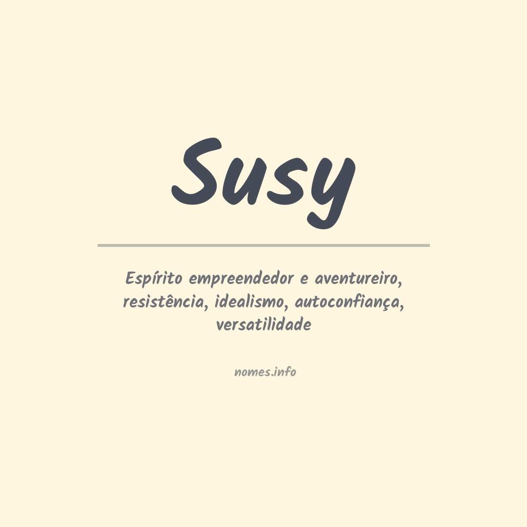 Significado do nome Susy