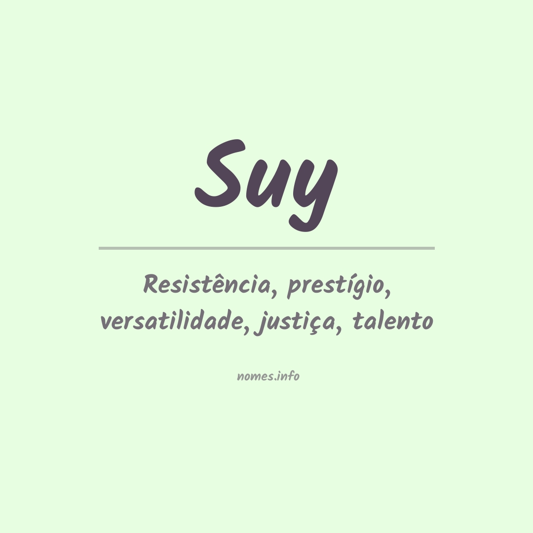 Significado do nome Suy