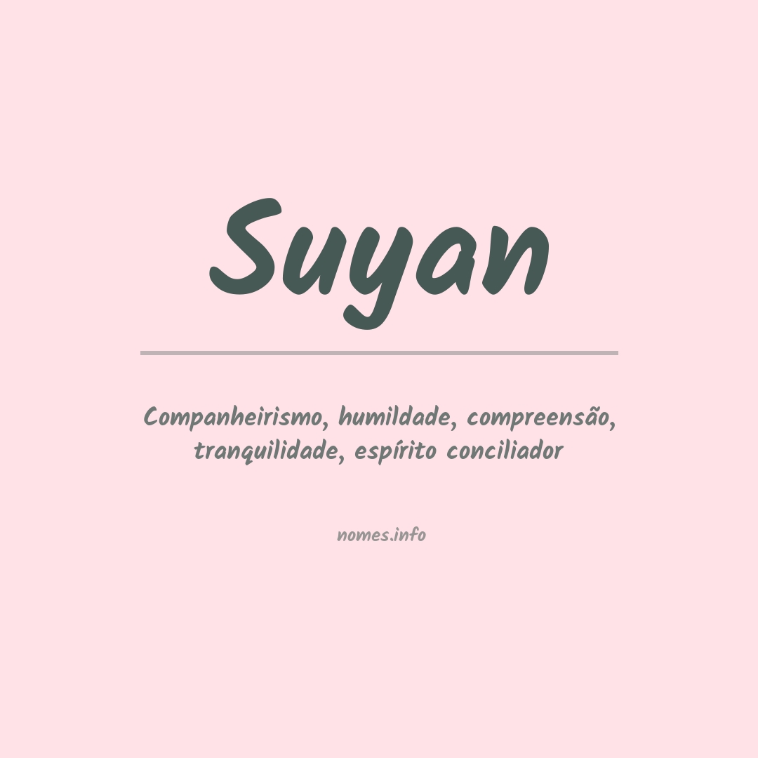 Significado do nome Suyan