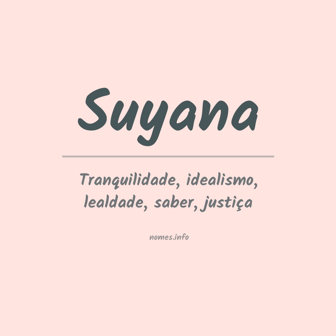 Significado do nome Suyana
