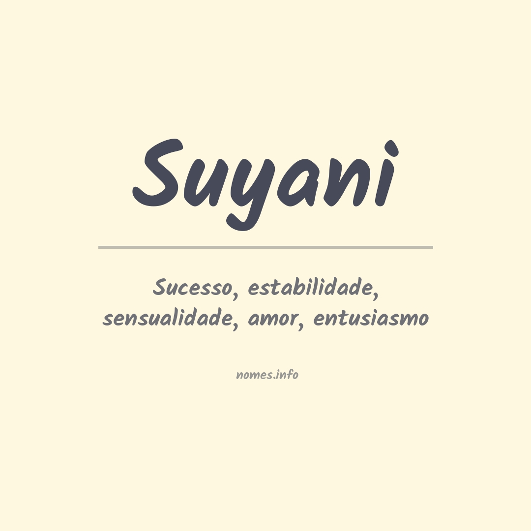 Significado do nome Suyani
