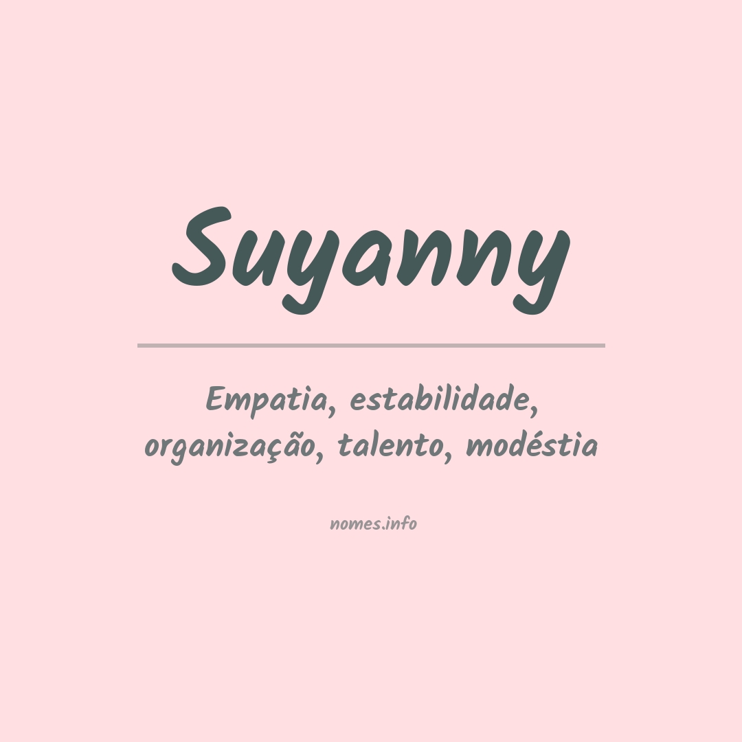 Significado do nome Suyanny