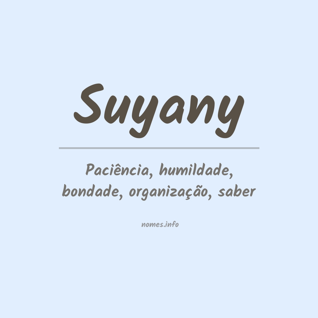 Significado do nome Suyany