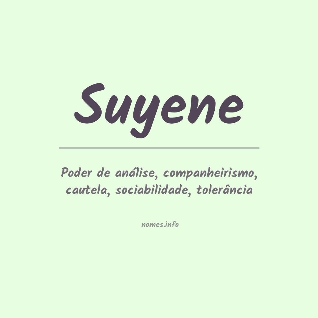 Significado do nome Suyene