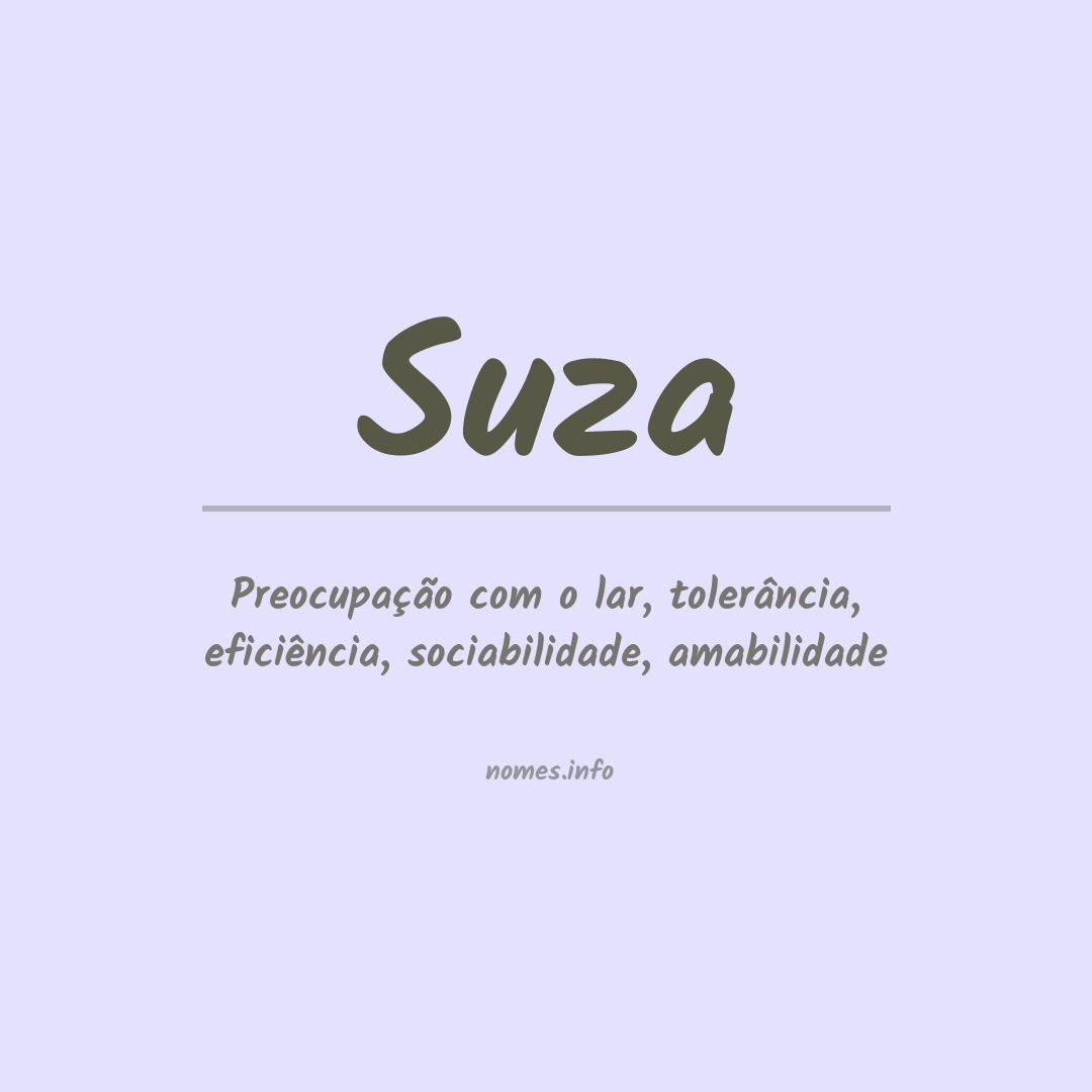 Significado do nome Suza