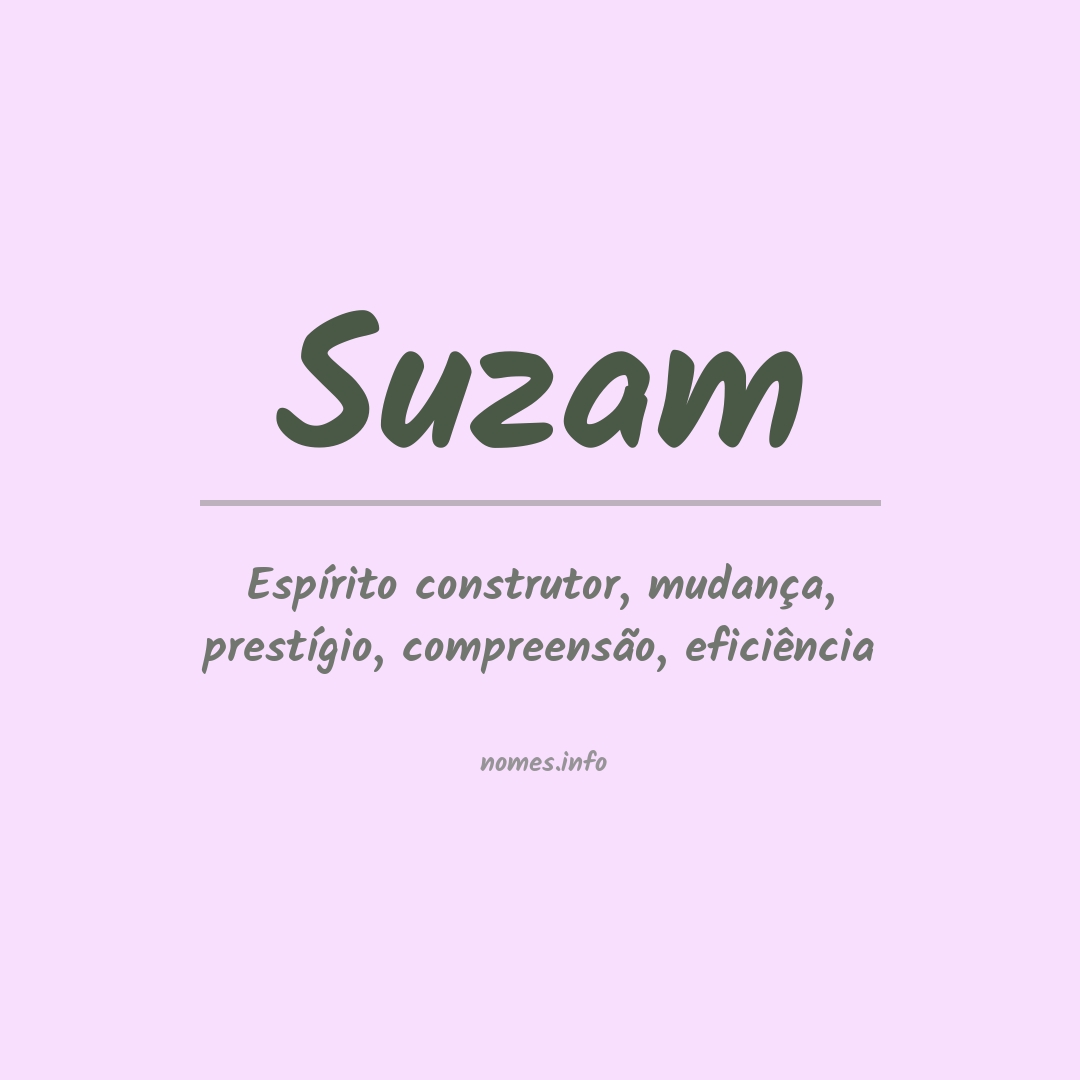 Significado do nome Suzam