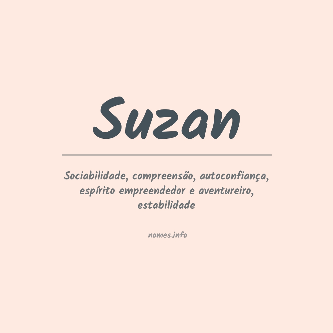 Significado do nome Suzan
