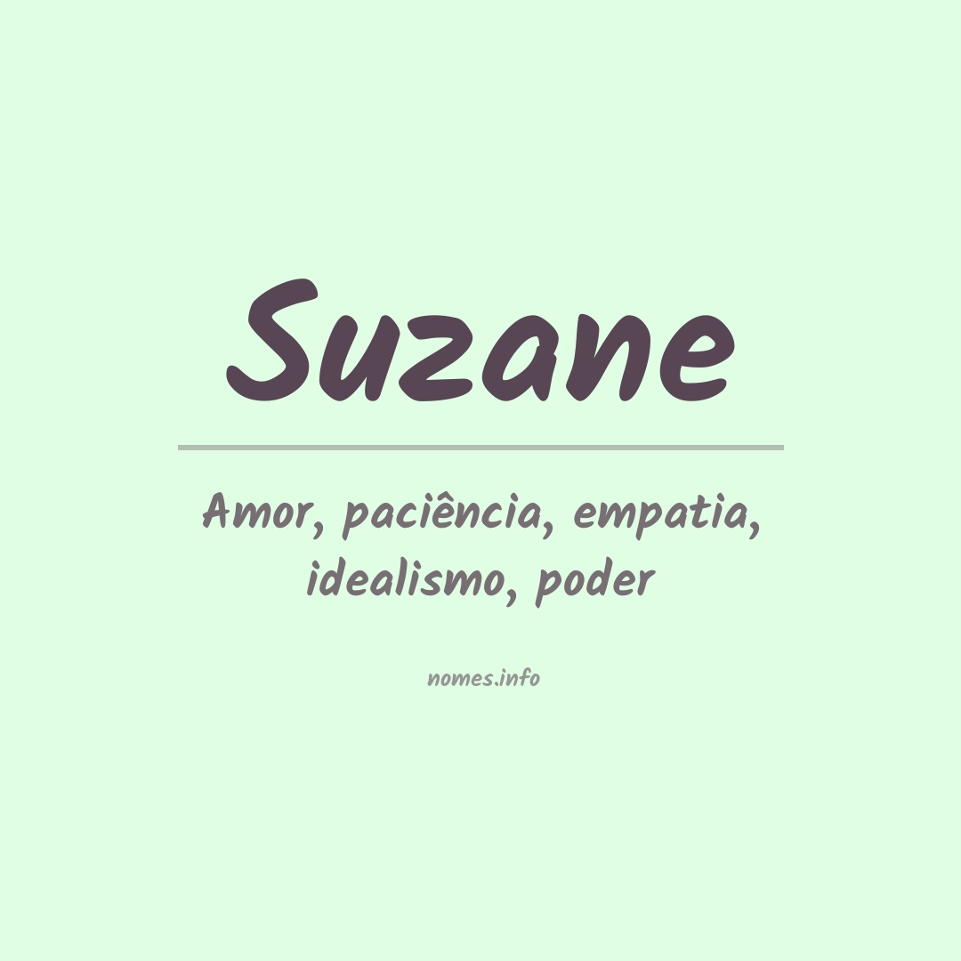 Significado do nome Suzane