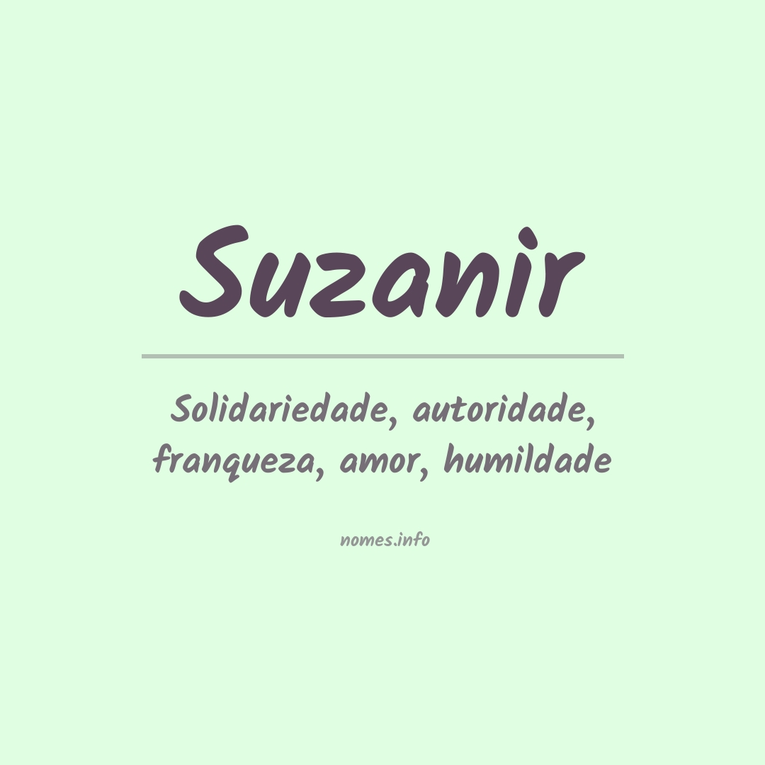 Significado do nome Suzanir