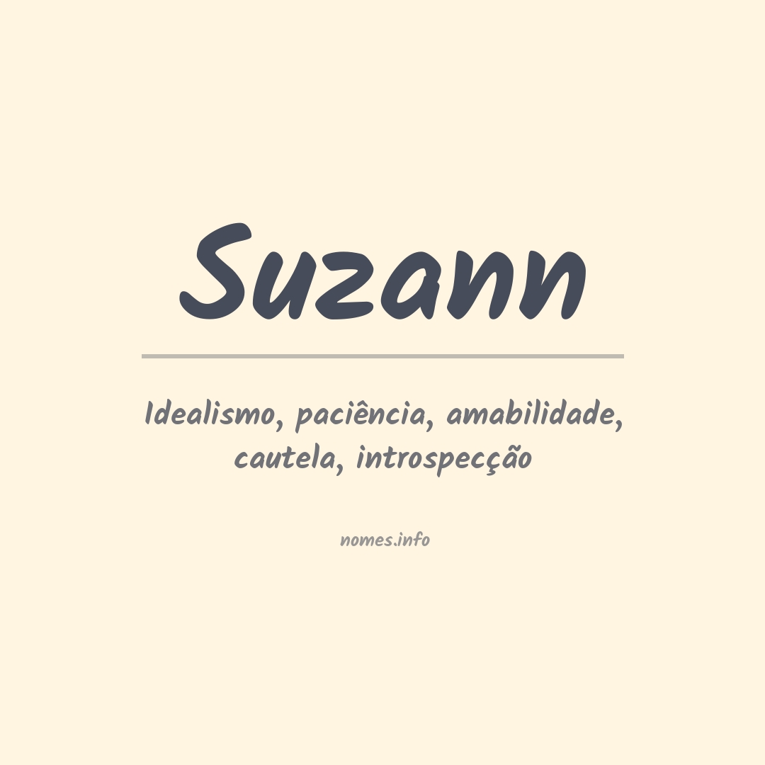 Significado do nome Suzann