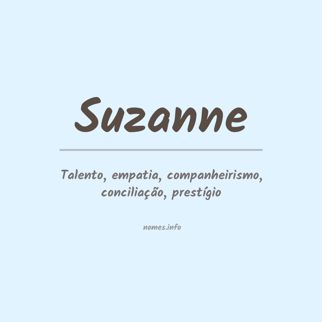 Significado do nome Suzanne