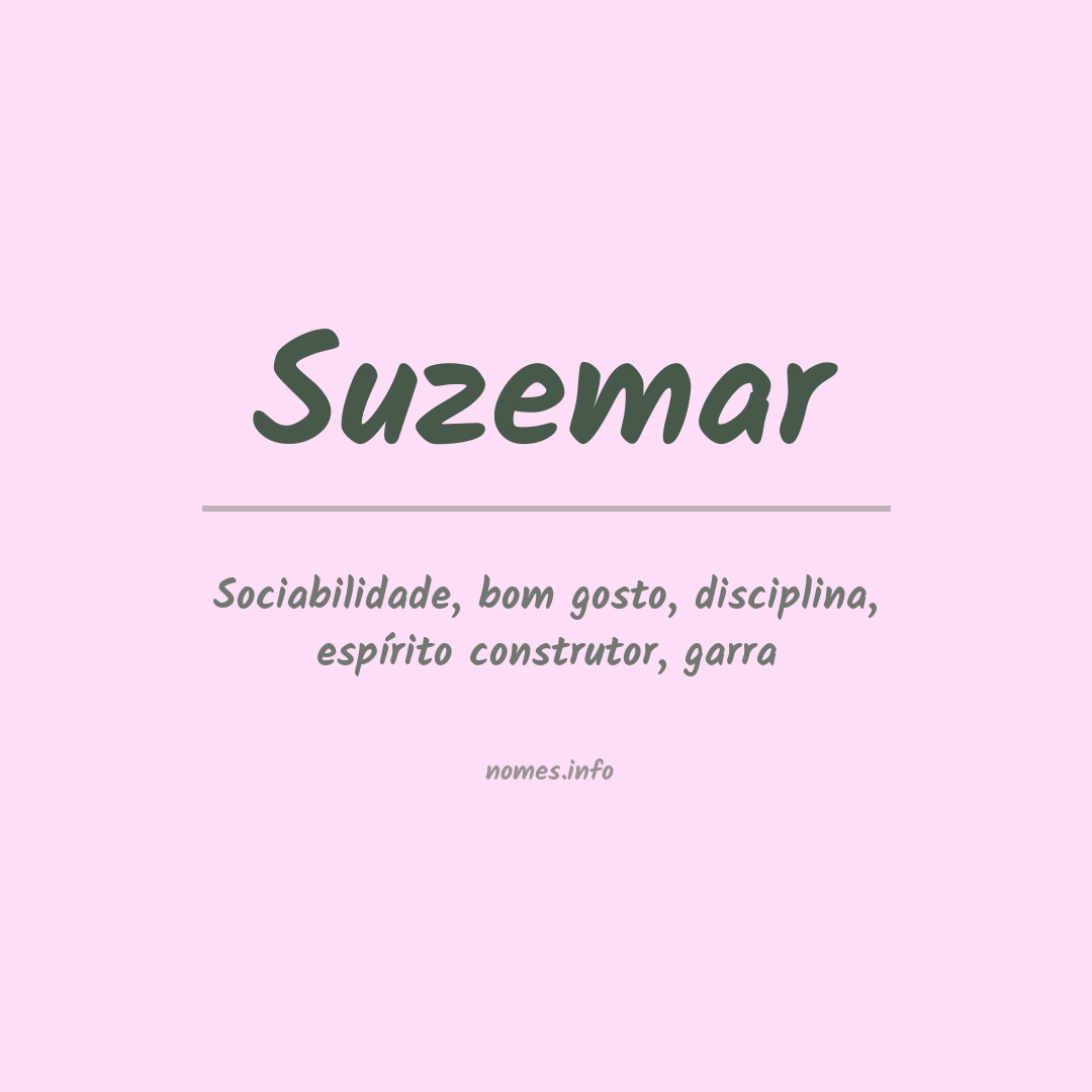 Significado do nome Suzemar