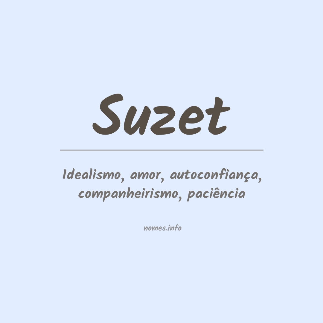 Significado do nome Suzet