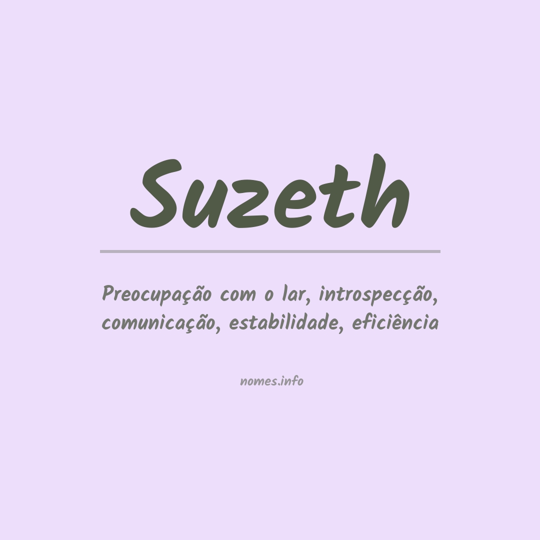 Significado do nome Suzeth