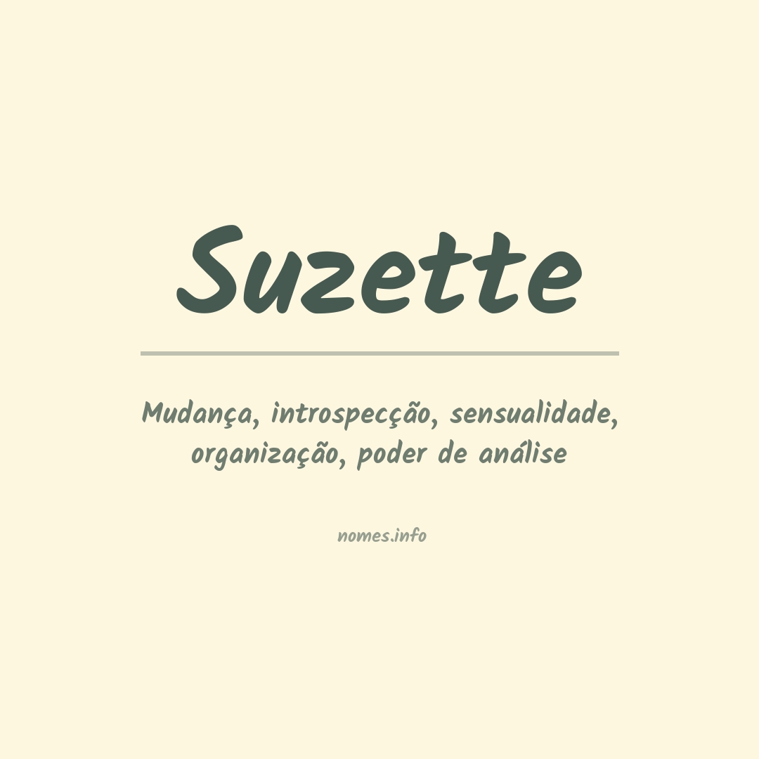 Significado do nome Suzette