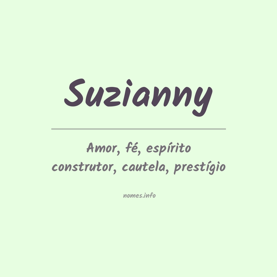 Significado do nome Suzianny