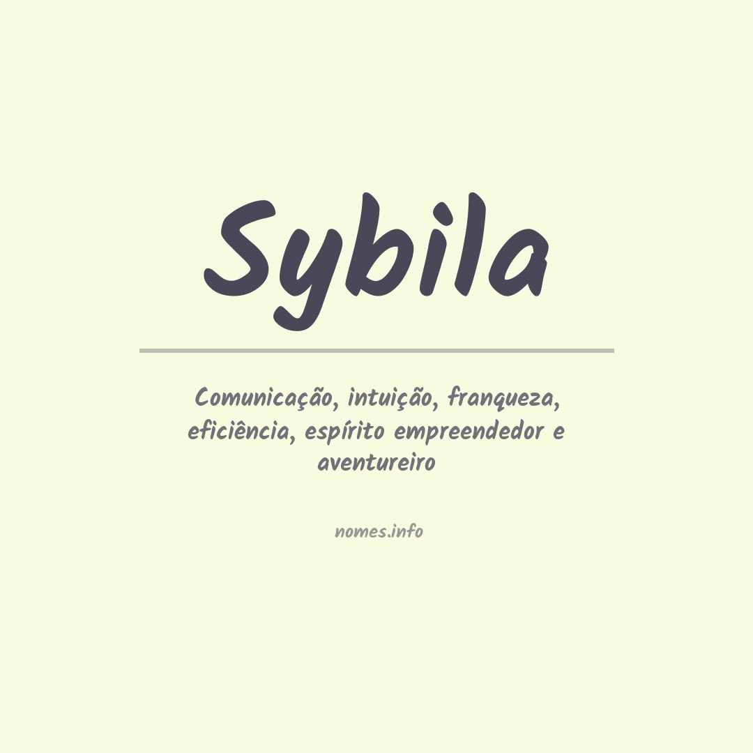 Significado do nome Sybila