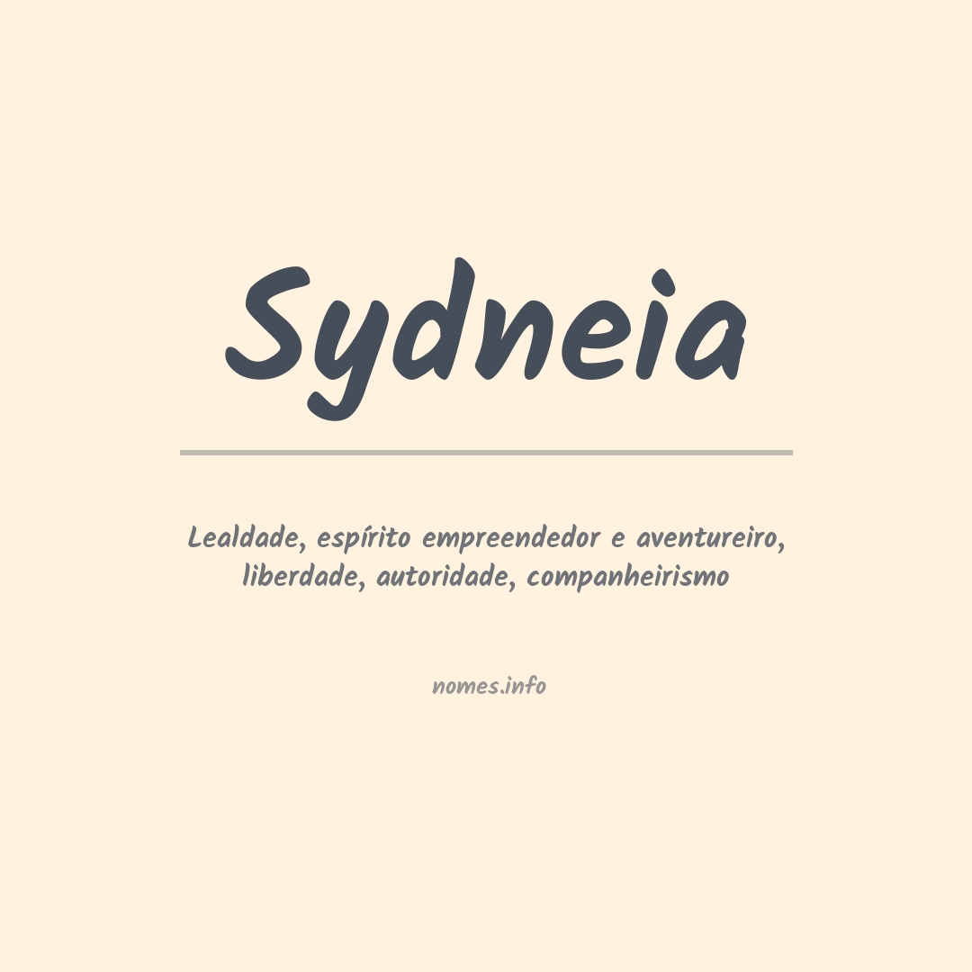 Significado do nome Sydneia