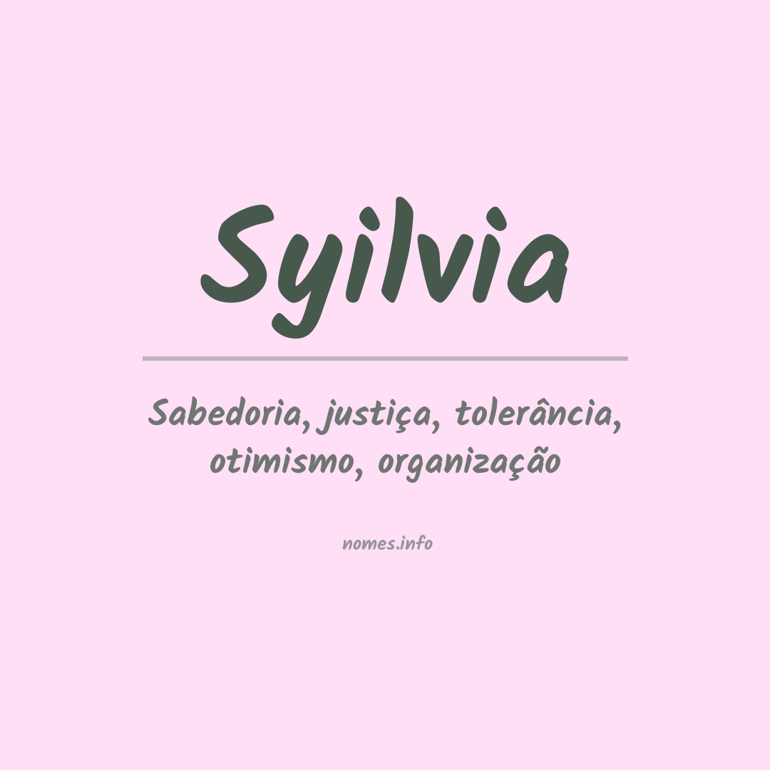 Significado do nome Syilvia
