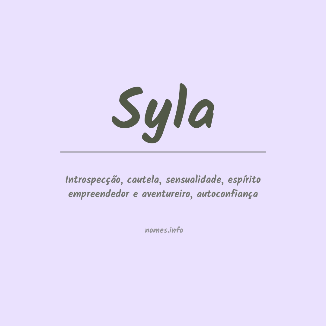 Significado do nome Syla