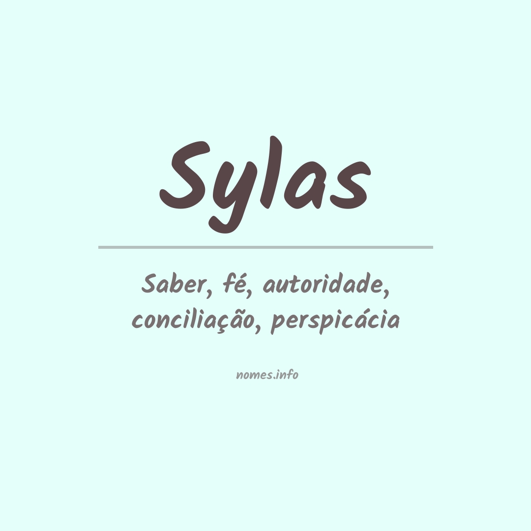 Significado do nome Sylas