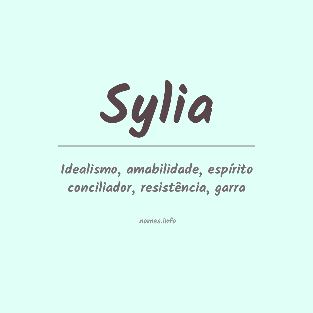 Significado do nome Sylia