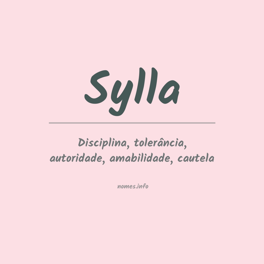 Significado do nome Sylla