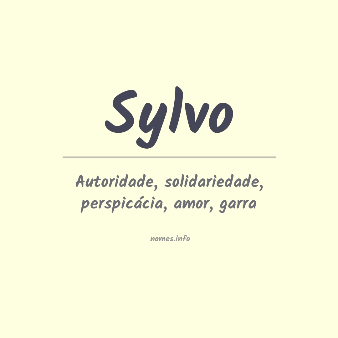 Significado do nome Sylvo