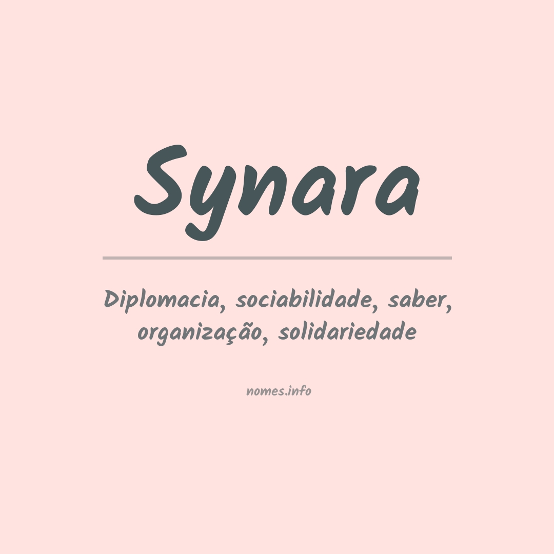 Significado do nome Synara