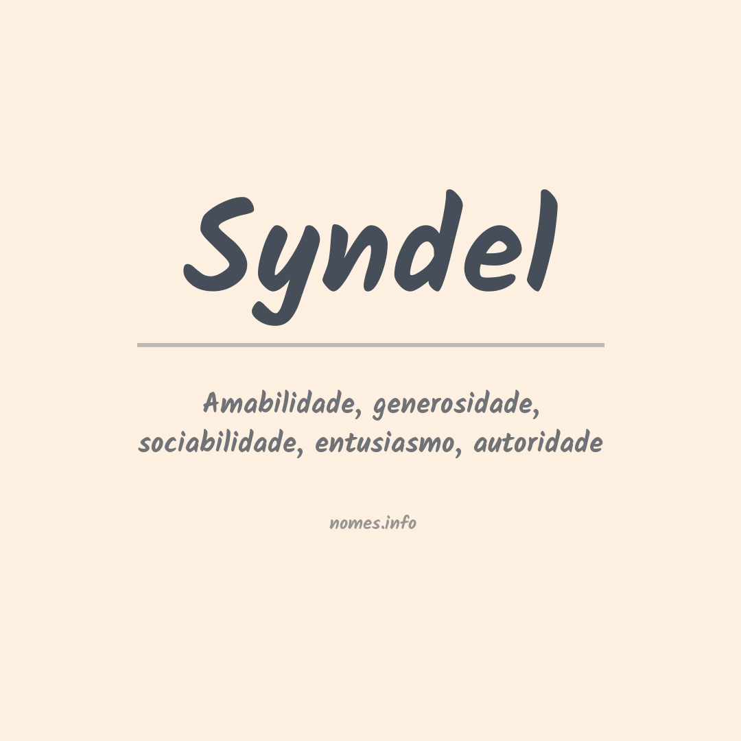 Significado do nome Syndel