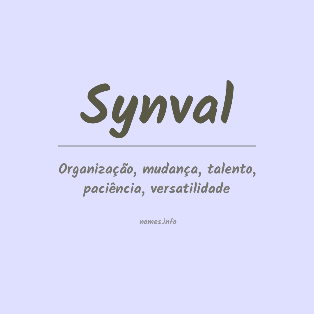 Significado do nome Synval