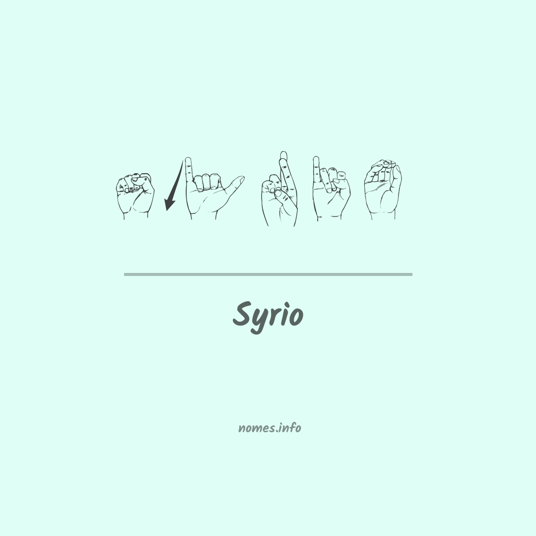 Syrio em Libras