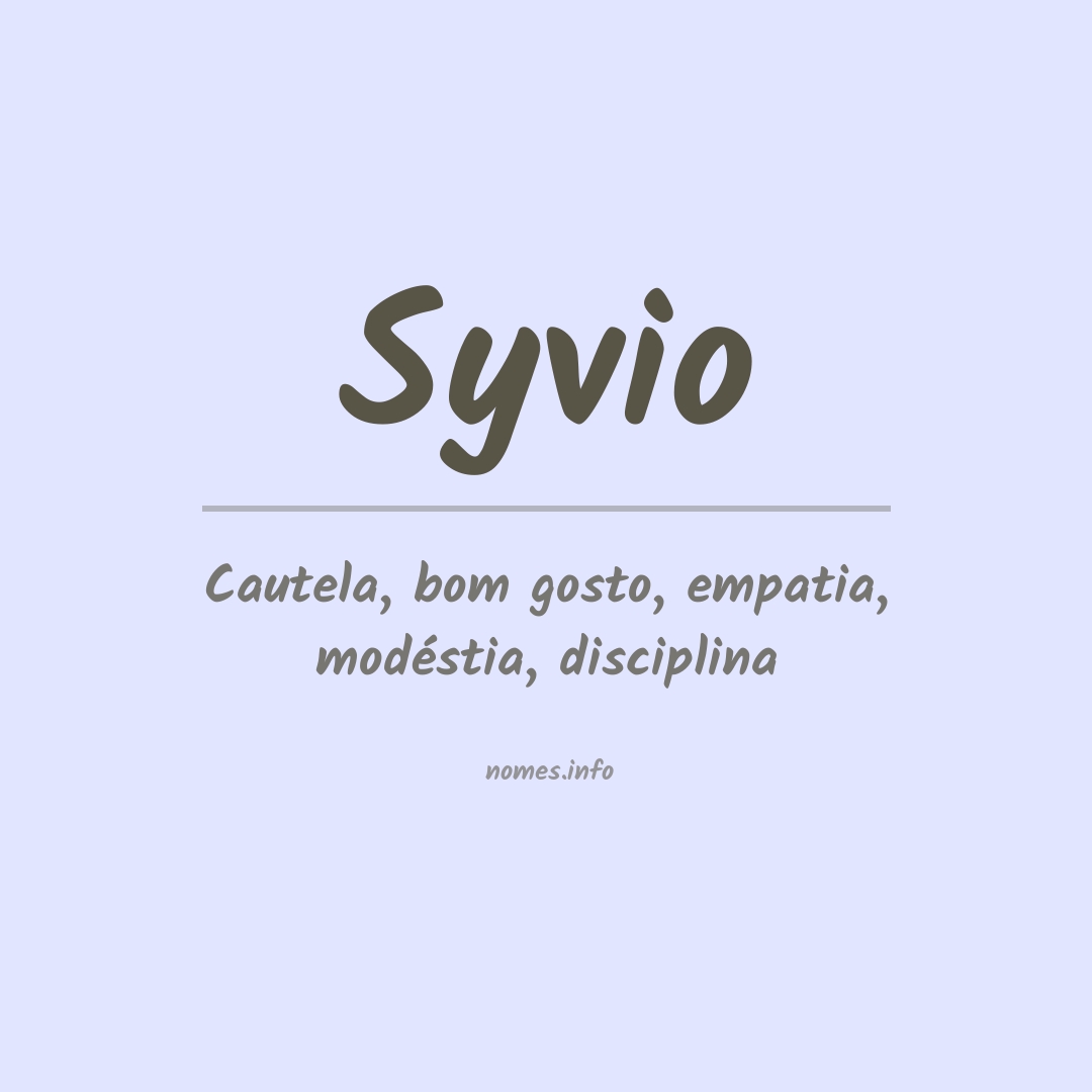 Significado do nome Syvio