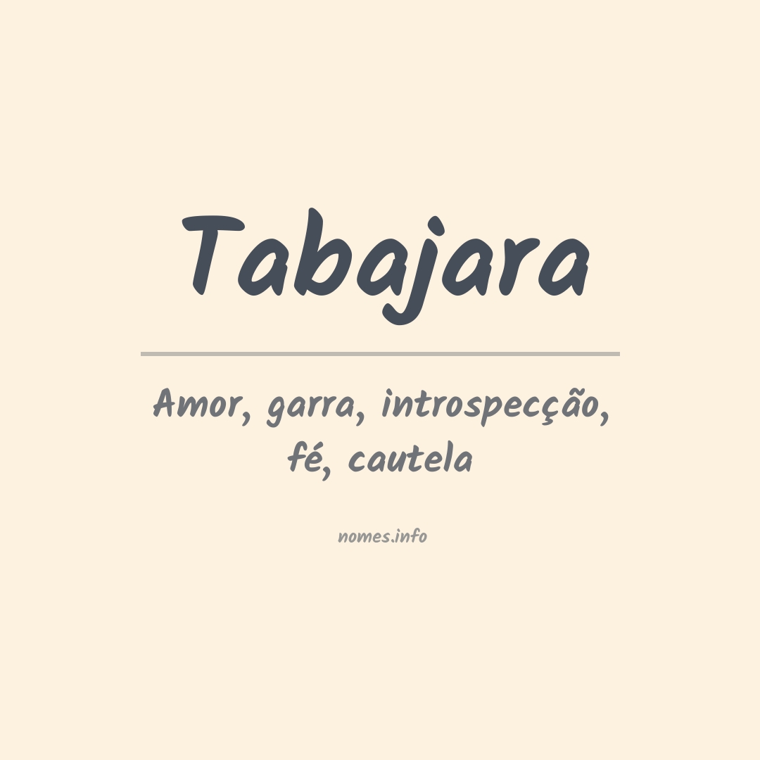 Significado do nome Tabajara