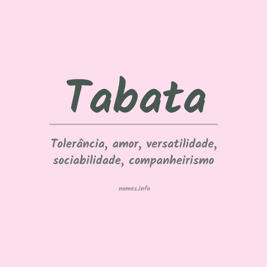 Significado do nome Tabata
