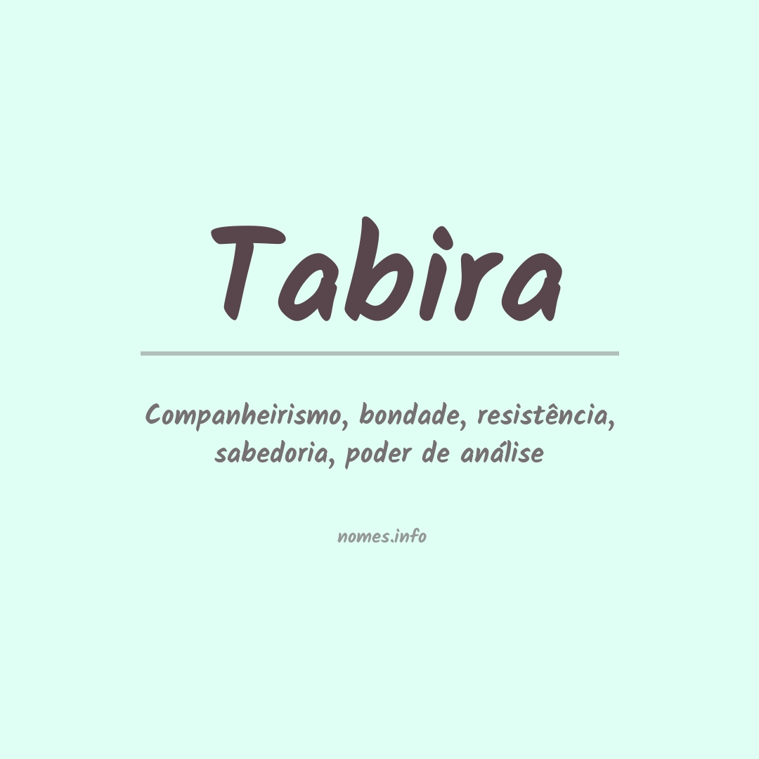 Significado do nome Tabira